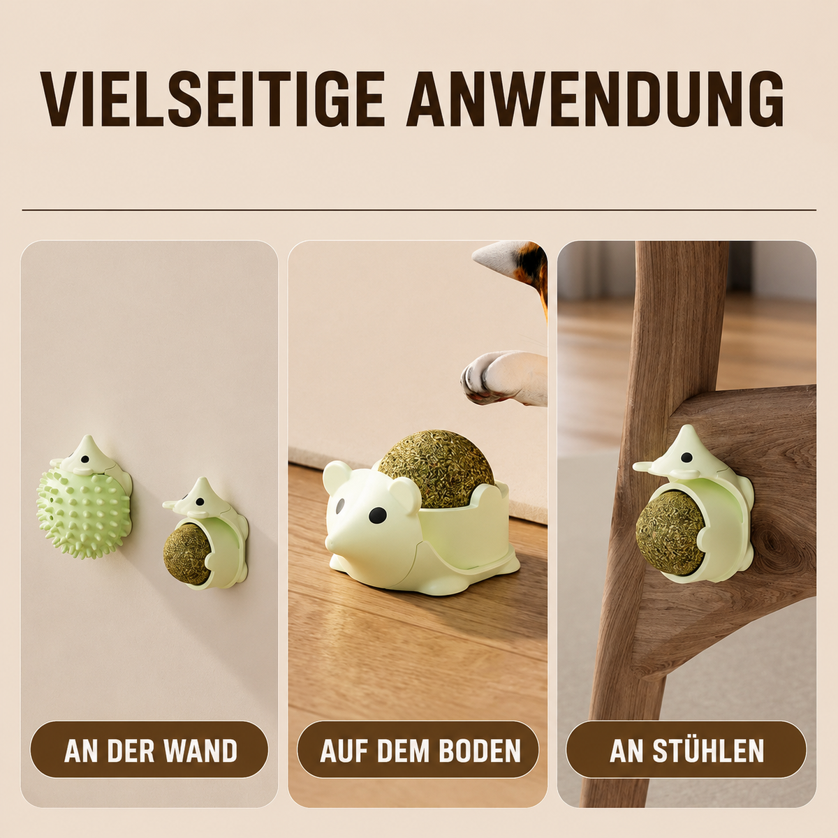 CatHaven Eckbürste mit Katzenminze-Fach